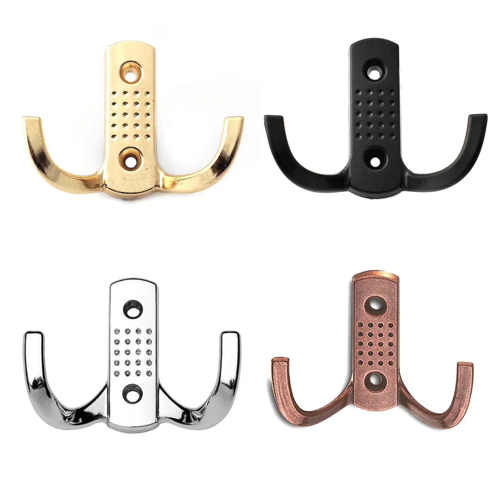 Pack Of 2, Bathroom Towel Hooks Robe Hooks Double Robe Hooks, Polished Chrome Finish