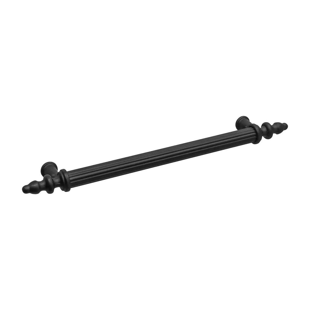 Black fluted cabinet pull from Vandon Traditional T-Bar Kitchen Drawer Handle in Matt Black
