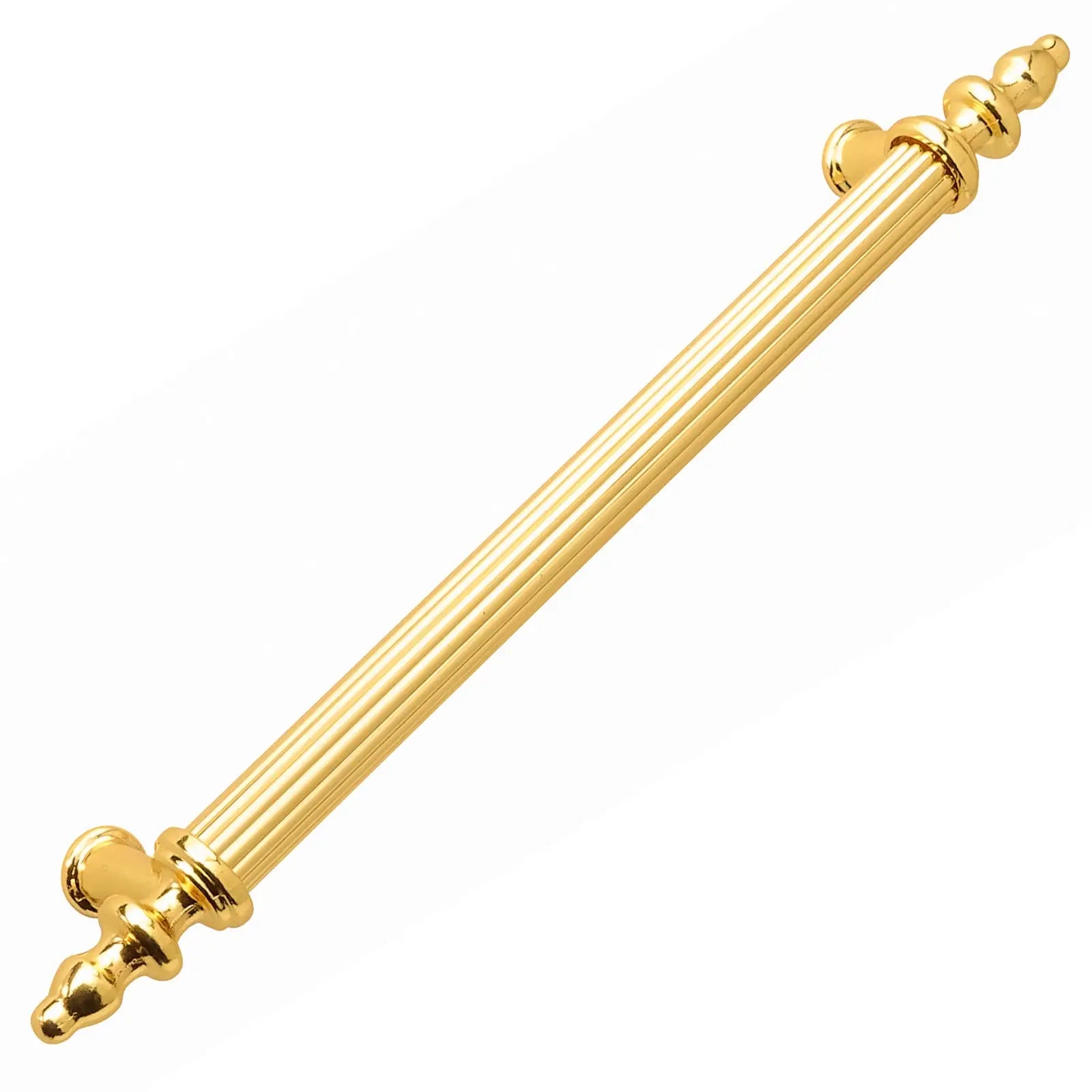 Gold-colored fluted cabinet pull from Vandon Traditional T-Bar Kitchen Drawer Handle
