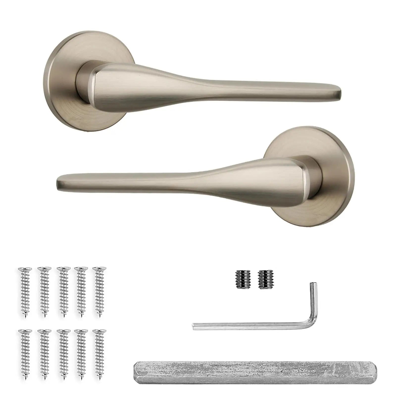 Verita Internal Door Handles - Brushed Satin Nickel - – Buy
