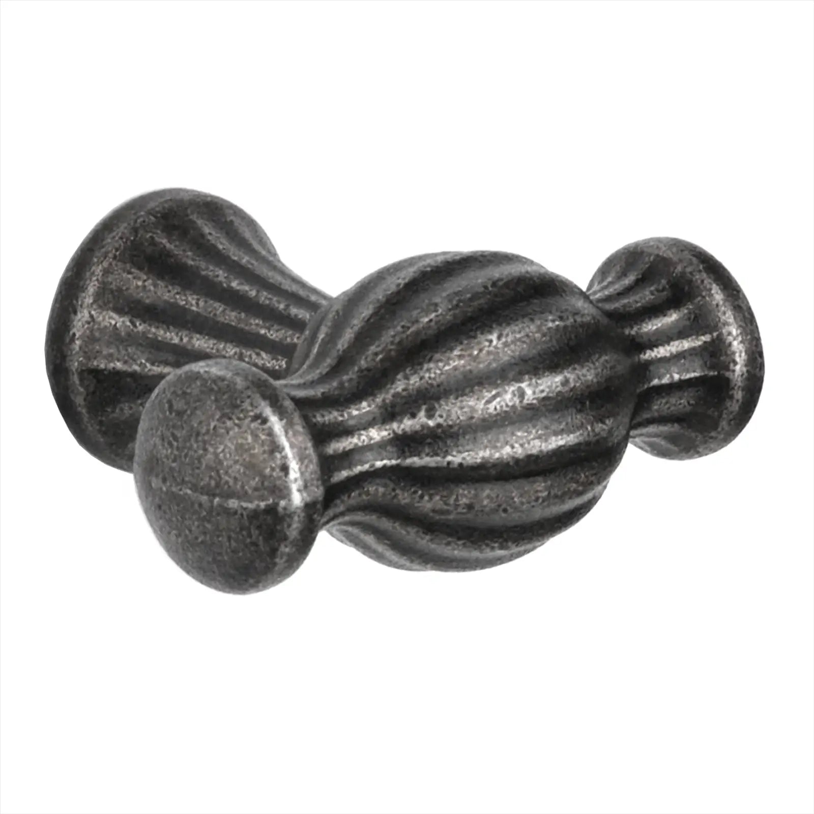 Verna - Traditional T- Bar Cabinet Knob - Antique Silver - Pewter - Knobs