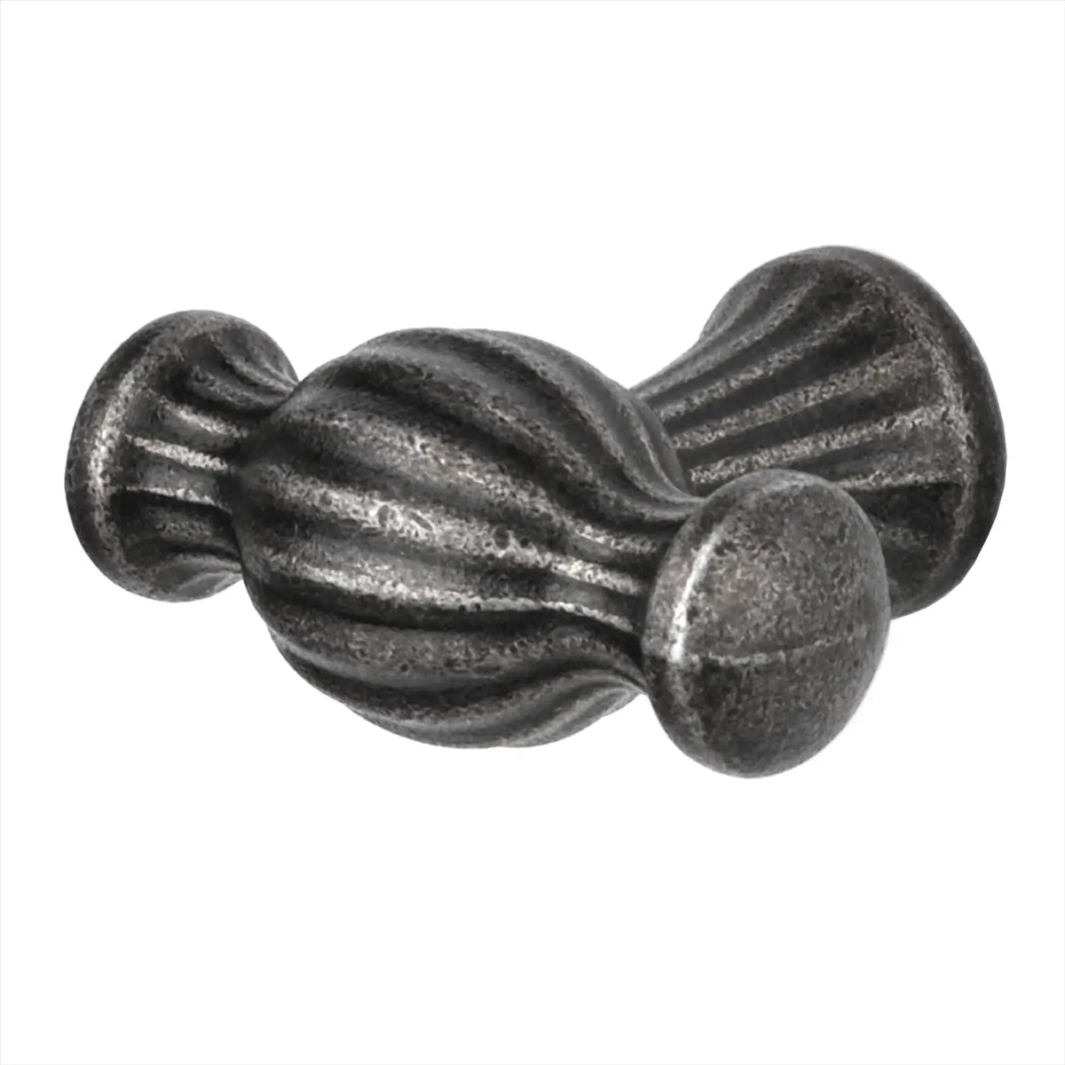 Verna - Traditional T- Bar Cabinet Knob - Antique Silver - Pewter - Knobs