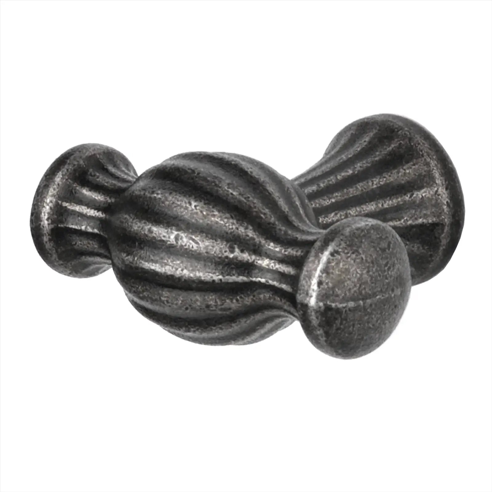 Verna - Traditional T- Bar Cabinet Knob - Antique Silver - Pewter - Knobs