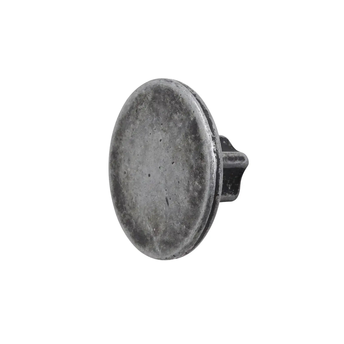 Vesta - Round Kitchen Cabinet Knob - Antique Silver