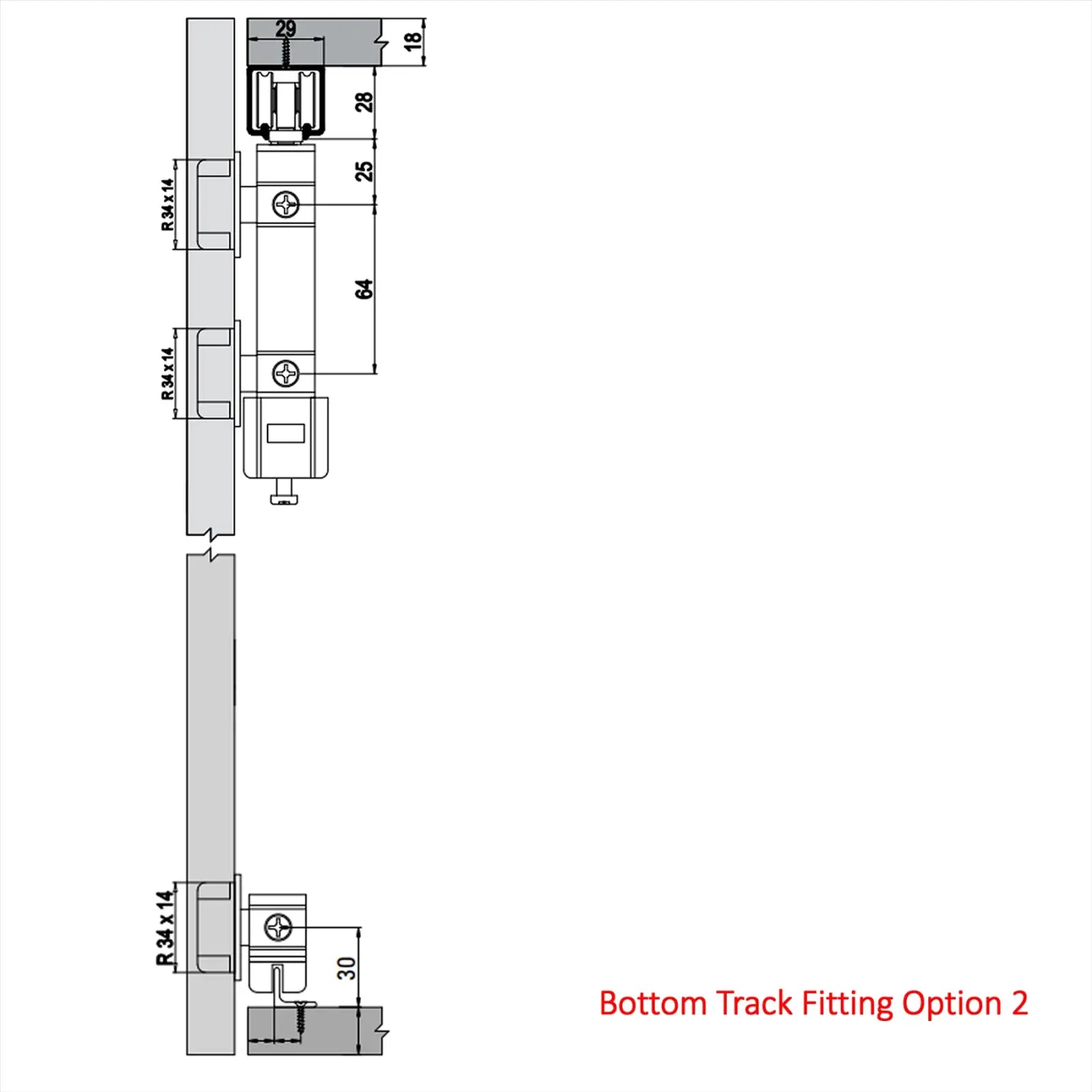 W-Slide BiFold Wardrobe Sliding Door Kit - 4 Door - 1800mm Track - Decor And Decor