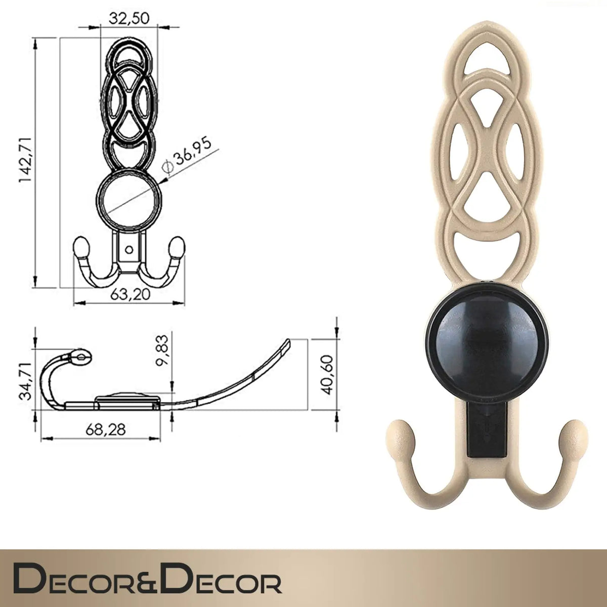 Wall & Door Hooks Towel Robe Coat Hook – view 4