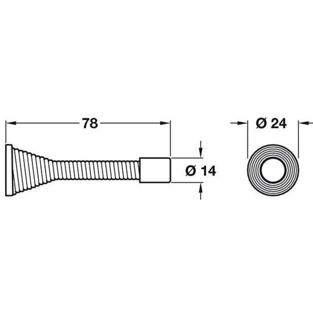 Wall Mounted Door Spring Stopper By Hafele – view 2