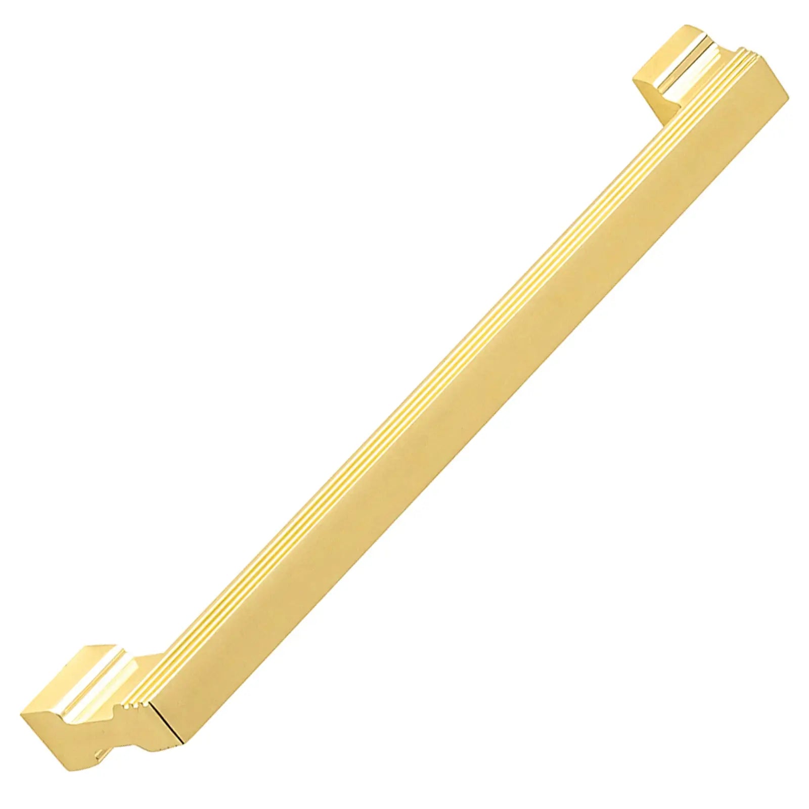 Gold square-profile cabinet pull for Zinnia D Shaped Kitchen Drawer Handle in Matt Gold