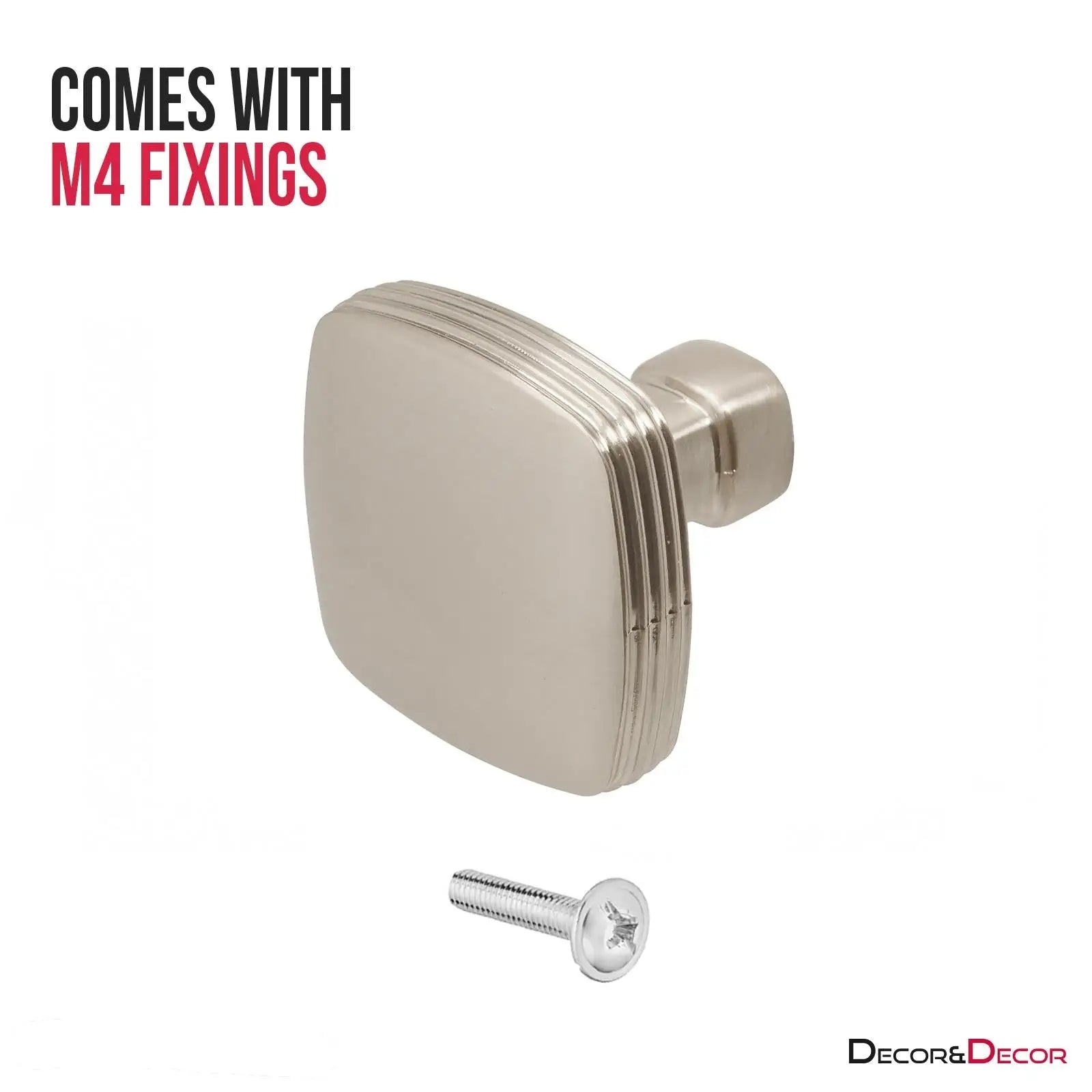 Zinnia - Kitchen Drawer Knob - Satin Nickel - Knobs